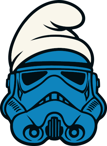 Smurftrooper sticker design