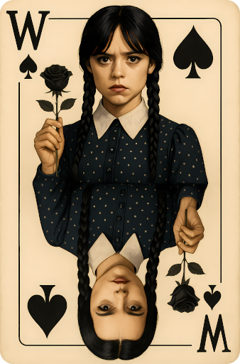 Wednesday playing card original design